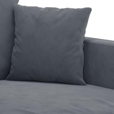 2-delige Loungeset met kussens fluweel donkergrijs