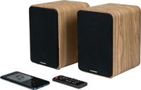 THOMSON WS602DUO - Set van 2 luidsprekers met houten kist - 100W - Bluetooth 5.0 - 2 RCA-uitgangen - Licht hout - thumbnail