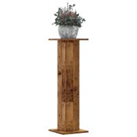 Plantenstandaards 2 st 30x30x95 cm bewerkt hout oud houtkleurig - thumbnail