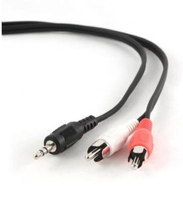 3.5 mm stereo naar RCA plug kabel, 2.5 meter