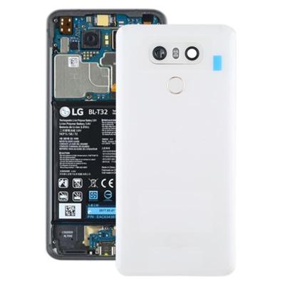 Batterij achtercover met camera lens & vingerafdruk sensor voor LG G6/H870/H870DS/H872/LS993/VS998/US997 (wit)