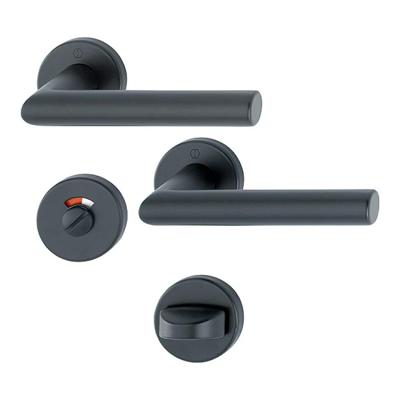 HOPPE Amsterdam deurkruk met wc-rozet zwart - SnelstiftPlus