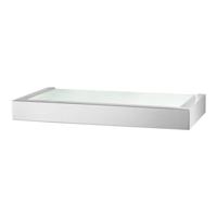 Zack Linea Planchet S 3X26.5X13.2cm Melkglas Mat Gesatineerd RVS 40383 - thumbnail