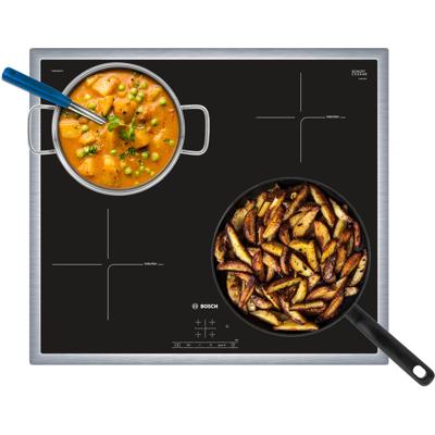 Bosch Serie 4 PUE645BF1E kookplaat Zwart, Roestvrijstaal Ingebouwd Zone van inductiekookplaat 4 zone(s)
