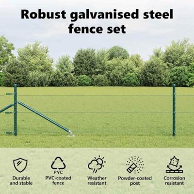 VidaXL Afrasteringspaal groen 10 x 0,4 m (13 mm gaas) staal en pvc