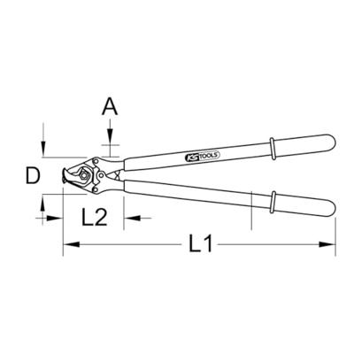 Kabelschaar met isolatie, 700 mm KS Tools 117.1261