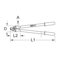 Kabelschaar met isolatie, 700 mm KS Tools 117.1261 - thumbnail