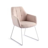 Jesper Home Noto eetkamerstoel Petal Pink slide white - thumbnail