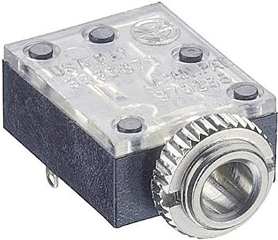 Lumberg 1503 09 Jackplug 3,5 mm Bus, inbouw horizontaal Aantal polen: 3 Stereo Zwart 1 stuk(s)