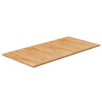 Wastafelblad 100x50x1,5cm behandeld massief hout lichtbruin - thumbnail