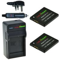 2 x NB-11L accu's voor Canon - Charger Kit + car-charger - UK version - thumbnail