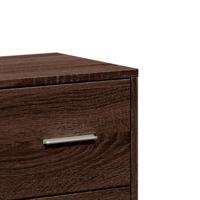 Dressoir 60x31x84 cm bewerkt hout bruin eikenkleur - thumbnail