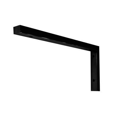 mat zwarte L- supportbeugel 46x22