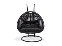 HOME DELUXE Hangstoel met frame Twin (Zwart) - thumbnail