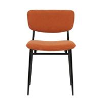 WOOOD Eetkamerstoel 'Dané' Rib, kleur Oranje - thumbnail