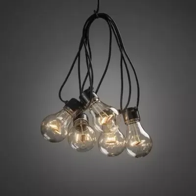 Konstsmide Party lichtsnoer 10 lampen warm wit