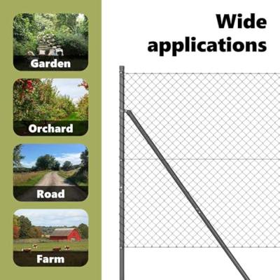 VidaXL Afrasteringspaal grijs 10 x 1,5 m (40 x 40 mm gaas)