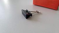 OFFICE products foldbackclip, zwart, 25 mm, doos van 12 stuks - thumbnail