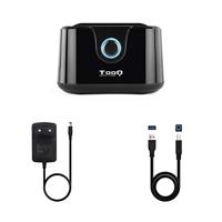 Dock Station Dual TooQ TQDS-802B 2.5" / 3.5" SATA USB 3.0 Zwart - thumbnail