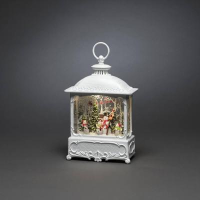 Konstsmide 4396-200 LED-lantaarn Kerstmannen met vogels Warmwit LED Wit Watergevuld, Timer, Besneeuwd, Schakelaar Konstsmide 4396-200 LED-lantaarn Kerstmannen met vogels Warmwit LED Wit Watergevuld, Timer, Besneeuwd, Schakelaar