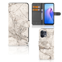 OPPO Reno8 | Bookcase | Marmer Beige - thumbnail