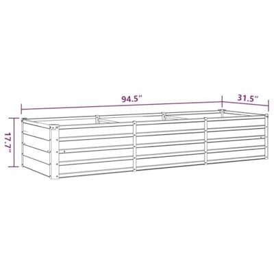 Plantenbak verhoogd 240x80x45 cm gegalvaniseerd staal bruin Plantenbak verhoogd 240x80x45 cm gegalvaniseerd staal bruin