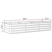 Plantenbak verhoogd 240x80x45 cm gegalvaniseerd staal bruin - thumbnail