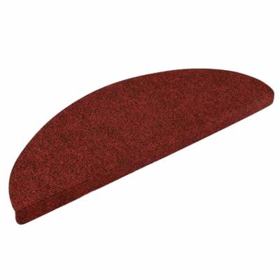 VidaXL Trapmatten zelfklevend 10 st 56x17x3 cm bordeaux rood halfrond