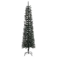 VidaXL Kunstkerstboom met standaard smal 180 cm pvc groen - thumbnail