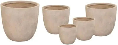 Mcollections Bloempot Egg Texas- Ø54 x H51 - Clayfibre - Zand
