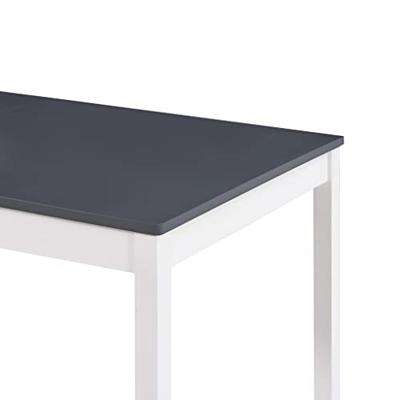 VidaXL Eettafel 180x90x73 cm grenenhout wit en grijs VidaXL Eettafel 180x90x73 cm grenenhout wit en grijs