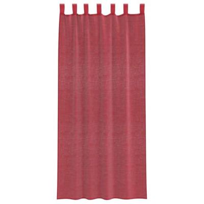 Gordijnen voile met roedezakken 2 st wijnrood