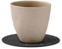 LIND DNA - Glass Mat Circle - Onderzetter 10cm Hippo Black-Anthra - thumbnail