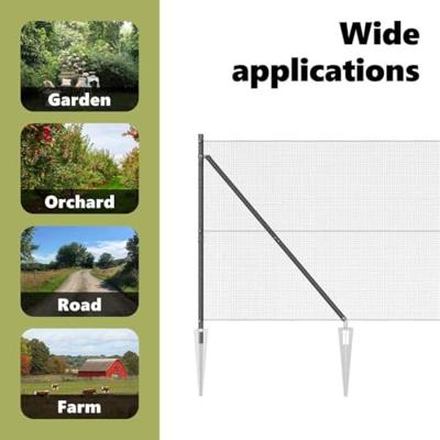 VidaXL Afrasteringspaal grijs 10 x 1,4 m (12 x 12 mm gaas) VidaXL Afrasteringspaal grijs 10 x 1,4 m (12 x 12 mm gaas)