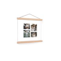Gepersonaliseerde poster met houten posterhanger 30x30 - thumbnail