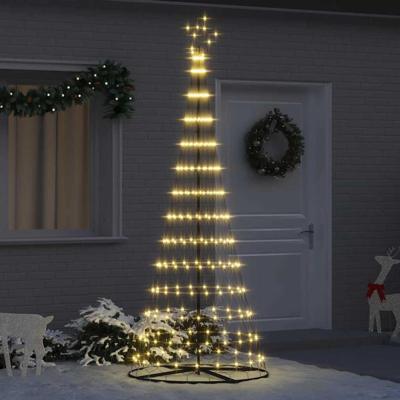 LED Kerstboom met 290 LED Warmwit 138.5 x 138.5 x 399 cm Metaal LED Kerstboom met 290 LED Warmwit 138.5 x 138.5 x 399 cm Metaal