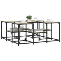 Salontafel 91x91x40 cm bewerkt hout sonoma eikenkleurig - thumbnail