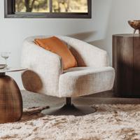 Tower Living Draaifauteuil 'Barga' kleur Off White - thumbnail
