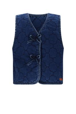NoNo winter denim stepped gilet meisjes - blauw - Kaby