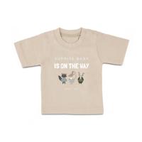 Baby shirt bedrukken - Korte mouw - Beige - 50/56 - thumbnail