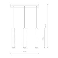 Lyora Kantoor hanglampEye zwart/goud - 7863 - thumbnail