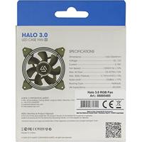 Inter-Tech ALSEYE Halo 3.0 PC-ventilator Zwart (b x h x d) 120 x 120 x 25 mm Incl. LED-verlichting - thumbnail