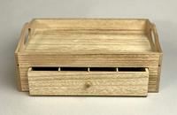Theedoos met zeven vakken van hout, bruin (B/H/D) 30x11x20 cm - thumbnail