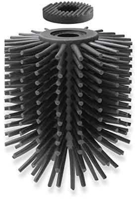 Zack Carvo Toiletborstelhouder - gesloten - staand - zwart 40509