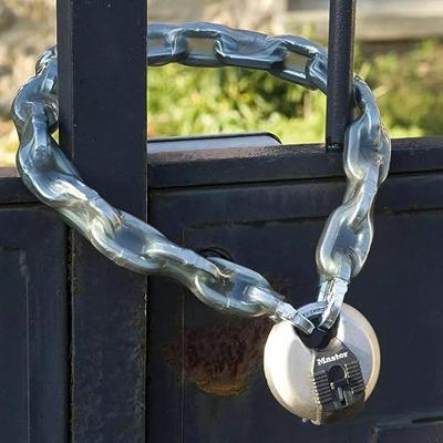 Masterlock 70mm diam. stainless steel padlock - octagonal boron-carbide shrouded - M40EURD - thumbnail