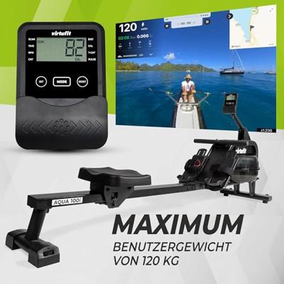 VirtuFit Water Resistance Aqua 100i Water Rower Roeitrainer VirtuFit Water Resistance Aqua 100i Water Rower Roeitrainer