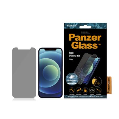 PanzerGlass P2707 Antibacteriële Privacy beschermglas geschikt voor Apple iPhone 12 Mini, Standard Fit,Klassiek