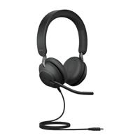 Jabra Evolve2 40 SE Headset Bedraad Hoofdband Oproepen/muziek USB Type-C Zwart - thumbnail