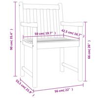 Tuinstoelen 4 st 56x55,5x90 cm massief acaciahout - thumbnail