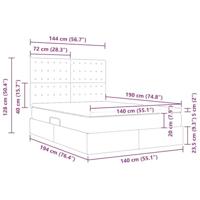 Opslag bed met matras Donkergrijs 140 x 190 cm Nep Leer - thumbnail